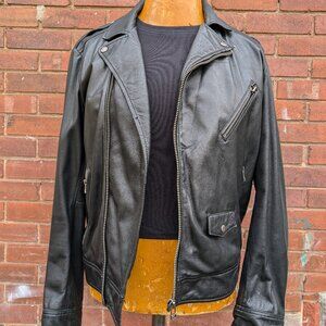 Vintage leather moto jacket size M made in Canada